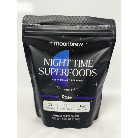 Moon Brew Other - NEW Moon Brew Nighttime Herbal Supplement 14 Superfoods 30S Servings EXP 04/2026